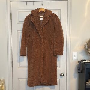 Abercrombie Cozy Brown Teddy Coat